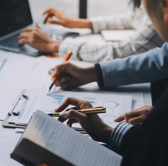 Corporate tax advisors helping a business with registration